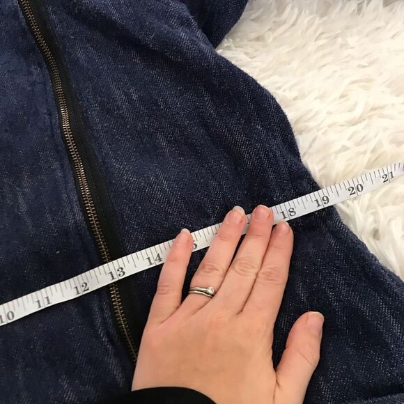 #21 Cabi Blue Zip Hooded Jacket Style 5100 EUC - Picture 8 of 16